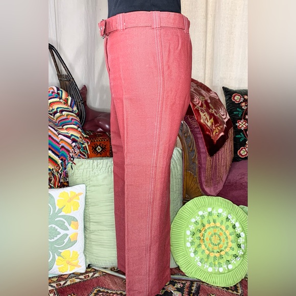 60s Red Denim Hiphuggers - Picture 3 of 8